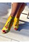 Happy Sari Dana Suede Mesh Detail 10 cm Heel Summer Boots Sandals