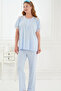 3-Piece Maternity Pajama Set with Lace and Morning Dress - 2