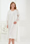 2-Piece Maternity Nightgown Set with Lace and Morning Dress