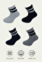 4 Pairs of Colorful Children's College Socks – Fun and Comfortable Design