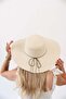 Women's Angl Beige - Beige Brown Bead Detailed Straw Hat - 4