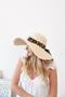 Women's Lorel Beige Leopard Detailed Straw Hat - 2