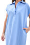 Blue Women's Dress 100% Cotton Breathable Fabric - 5