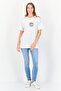 Ole x Women Crew Neck Short Sleeves Graphic Print T-Shirt, White - 4