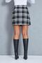 Women's Black Plaid Buckle Detailed Mini Skirt Dm2029 - 5