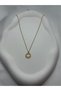 Gold Color Steel Necklace with Smiling Face Figure Zircon Stone - 4
