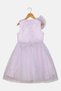 Toddlers Girl Metallic Party Dress, Lavender - 2