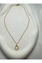 Gold Color Steel Necklace with Smiling Face Figure Zircon Stone - 5