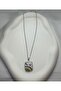 Sun Rainbow Moon Star Design Zircon Stone Silver Silver Color Steel Necklace