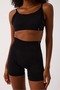 Aura Sports Shorts High Waist Stretchy Shaping and Gathering Seamless Leggings Short Shorts - 4