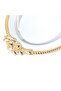 Oval Small Silver Plated Dessert Plate with Gold Edged Handle – Alsaif Gallery - 3