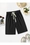 Women's Black Shorts Plus Size Oversized Sweatpants Sports Casual Wear Quality Stylish Appearance Yus