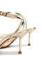 Women's Genuine Leather Gold Heeled Shoes - 5
