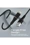كابل USB-A إلى Lightning، شاحن فائق السرعة بقوة 2.4 أمبير عالي الشد، USB-A إلى Lightning، لمزامنة البيانات - 4