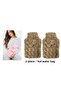 Warm Water Bag 2 Pcs, Pompom Thermofor Plush Beige 28X17Cm 750ml