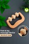 Natural Wooden Foot Massager |   3 Wheel Leg Massager and Gua Sha Effect