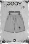 2-Piece Basketball Player Slim Fit White Tshirt - Gray Shorts Set - 3