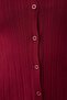 Bordo 2'li Fitilli Premium/Özel İplikli Yumuşak Dokulu Triko Hırka-Bluz Takım TWOAW26HI00003 - 4