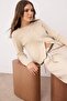Wardrobe Essentials Bej Düğme Detaylı Pamuklu Basic Triko Hırka | TWOAW26HI00001 - 2