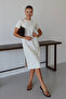 Women's Modal Fabric Half Sleeve Slit Below the Knee Dress 1100 - 6