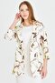 Women's Ecru Oversize Jacket with Pockets Arm-25Y 001057