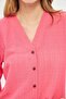 Women's Fuchsia Elastic Sleeve Wrinkled Shirt Arm-24K001002 - 3