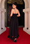 Tulle Fabric Gather Detailed Dress - Black - 5