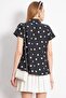 Women's Anthracite Print Short Sleeve Shirt Arm-22Y 001052 - 5