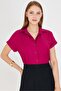 Women's Fuchsia Short Sleeve Shirt ARM-19Y001065 - 5