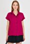 Women's Fuchsia Short Sleeve Shirt ARM-19Y001065 - 3