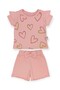Baby Girl Set Sequin Heart Printed 2-Piece Set