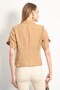 Women's Camel Sleeve Slit Detailed Crop Short Sleeve Jacket Arm-24Y001048 - 6