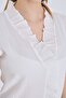 Women's White Ruffled Collar and Sleeves Blouse Arm-25Y001063 - 5