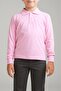 Unisex Polo Neck Long Sleeve Pink T-shirt - 2