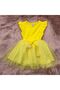 Girl's Yellow Birthday Special Occasion Daily Cotton Tulle Princess Dress - 3