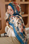 Soft Rose Pattern Silk Voile Shawl - 5