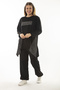 Women's Large Size Black Glitter Detailed Sweatshirt Trousers Double Suit 65N37054 - 7