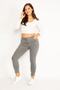 Women's Large Size Gray 5 Pocket Lycra Jeans 65n34864 - 3
