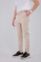 Men's Cream Quality Stretchy Lycra Ankle Length Relaxed Fit Slim Fit Fabric Pants