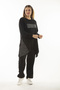 Women's Large Size Black Glitter Detailed Sweatshirt Trousers Double Suit 65N37054 - 8