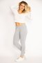 Women's Large Size Gray Zipper and Stone Detailed Leggings Trousers 65n34882 - 7