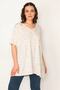 Women's Plus Size Mink Cotton Fabric V-Neck Patterned Tunic 65n32657