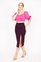 Women's Fujya Large Size Collar and Sleeve Rubber Detailed Scuba Fabric Crop 65n35887 - 5