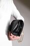 Women's Gold Chain Shoulder Bag Delbin Black - 5