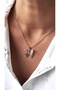 Colorful Tulle Model Steel Necklace with Butterfly Figure - 2