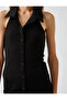 Sleeveless Polo Neck Button Dress - 5