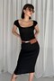 3-Piece Set Including Waist Bag and Belt Midi Length Pencil Dress - 3