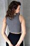 Cycling Neck, Rubble Look, Thick Strap, Cashcorse Crop Gown - 7