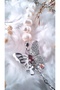 Butterfly Figured Pearl Zircon Stone Steel Plated Bracelet - 5