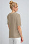 Women's Camel Paradise Leopard Women's Short Sleeve Relax Fit Comfortable Cut Regular T-Shirt - 3